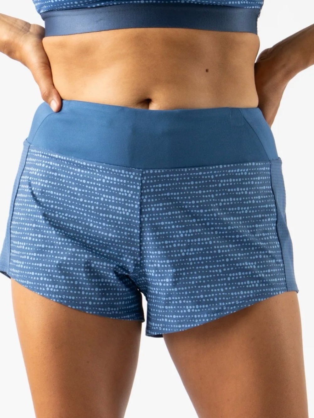 Rabbit Tried n' True 2.5" Running Athletic Navy Geo Dot Size Small